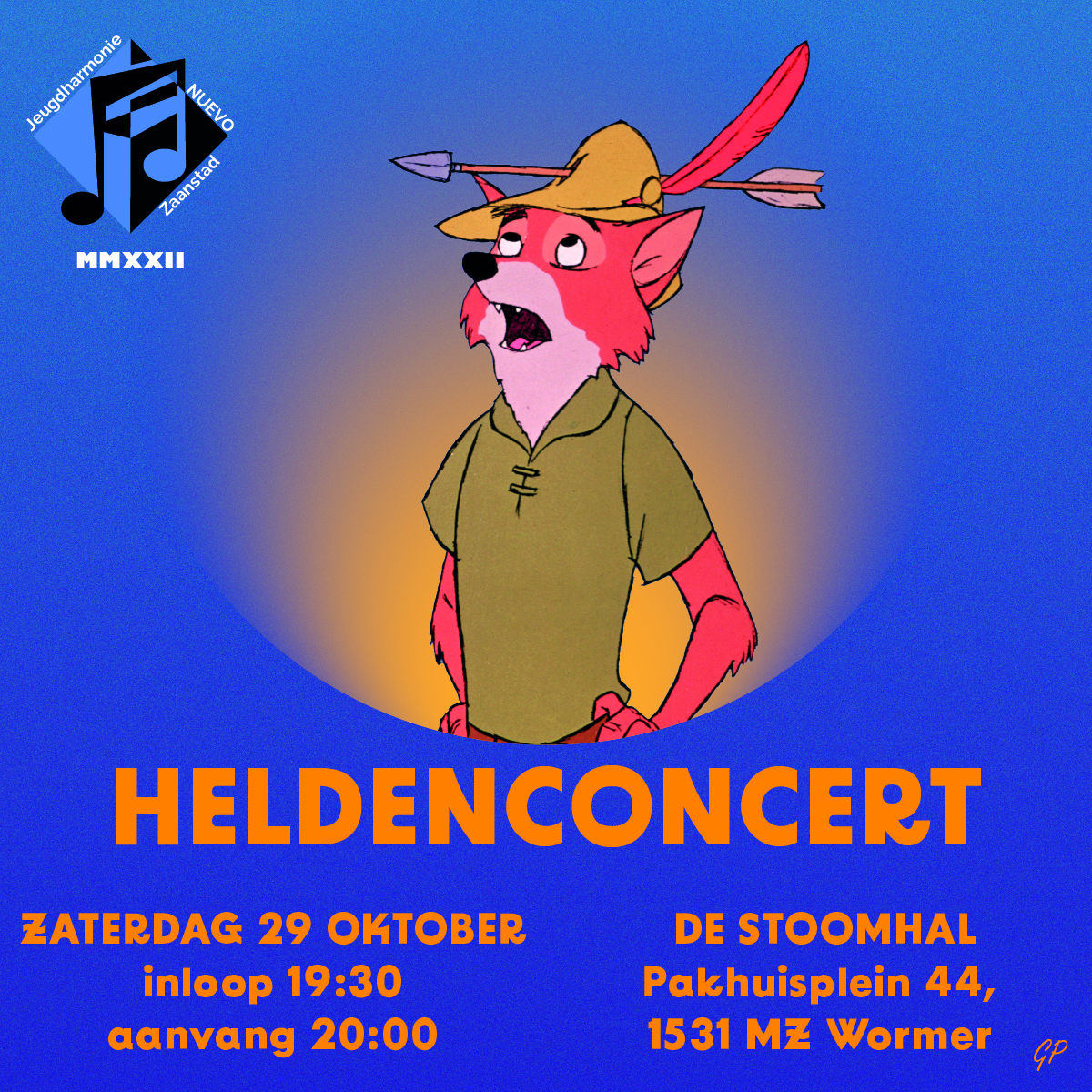 Heldenconcert poster met Robin Hood